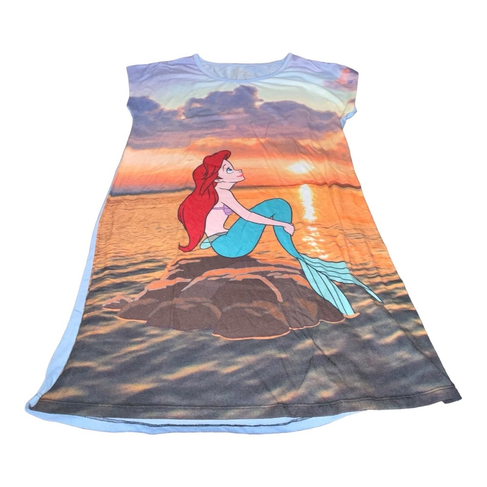 Disney The Little Mermaid Ariel Girls Nightgown Dress Size S/M (6–10)  Sunset
